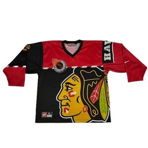 Vintage Chicago Blackhawks Jersey Nike Team Hockey‎ NHL Mens XL Made in USA